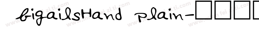 AbigailsHand plain字体转换